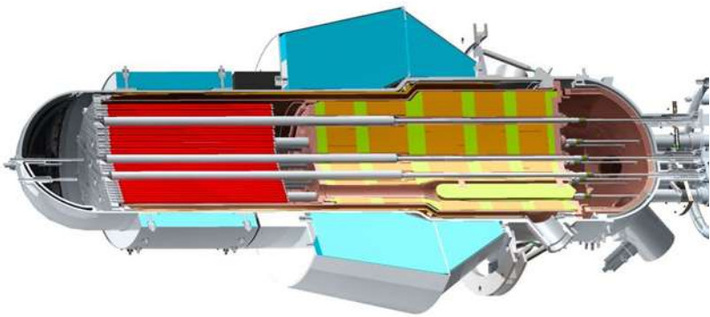 Разрез реактора ТЭМ в версии технического проекта. (с) НИКИЭТ.