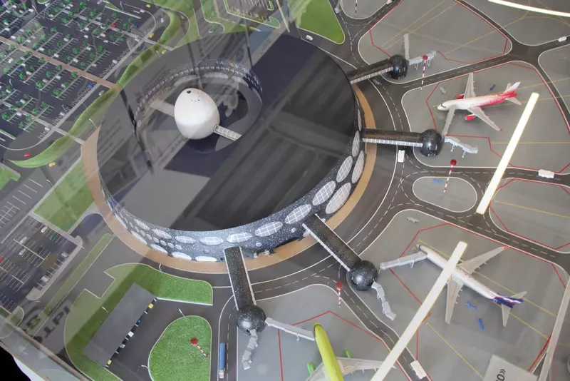 Фото №2 для новости «строительство: Ход строительства нового аэровокзального комплекса в Елизово Камчатского края»