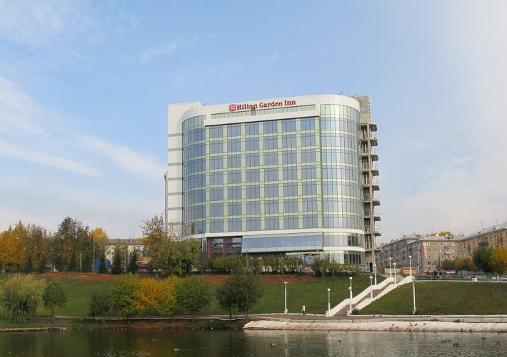 Отель Hilton Garden Inn Kirov. Сентябрь 2014 г. (завершающая стадия строительства)