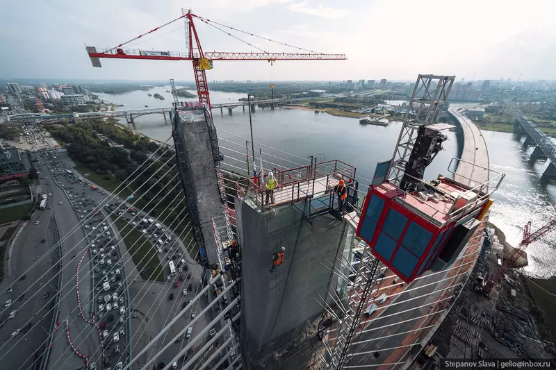 Ход строительства моста в Новосибирске