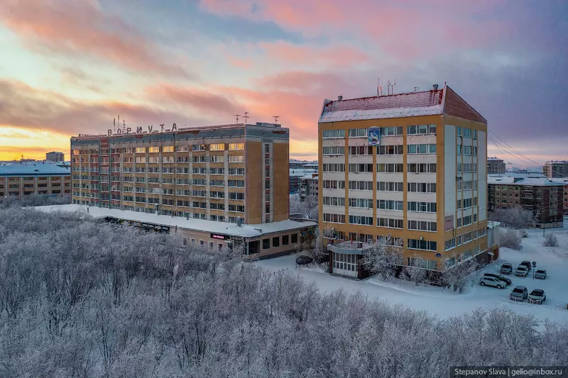 Картинка 13 для поста «Воркута с высоты город угольной промышленности»