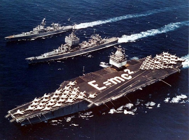 США-корабли-Enterprise CVN-65, Bainbridge CGN-25, Long Beach CGN-9 1964г