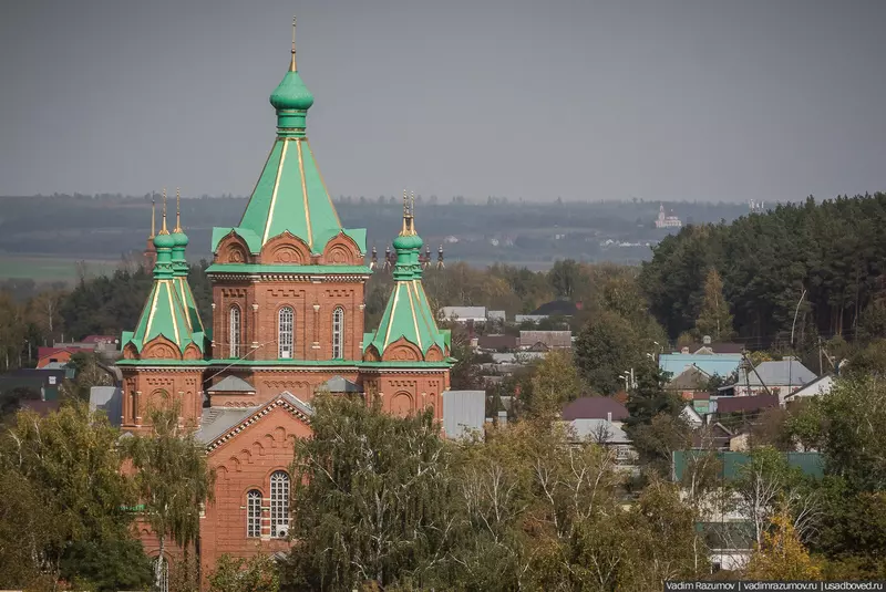 Изображение 11 для поста «Вид на Задонск и окрестности с колокольни Рождество Богородицкого монастыря»