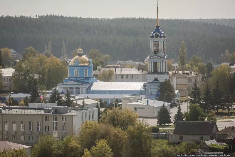 Картинка 12 для новости «Вид на Задонск и окрестности с колокольни Рождество Богородицкого монастыря»