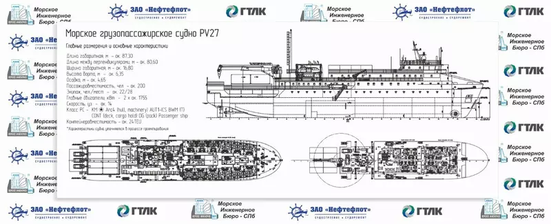 Иллюстрация №3 для «Самарская область: На СЗ Нефтефлот заложено морское грузопассажирское судно проекта 27»