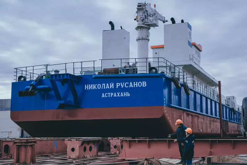 Картинка #4 для «земснаряд: В Астраханской области спущен на воду земснаряд Николай Русанов проекта 3»