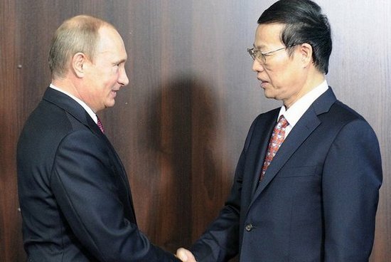Президент России Владимир Путин и первый заместитель премьера Госсовета КНР Чжан Гаоли