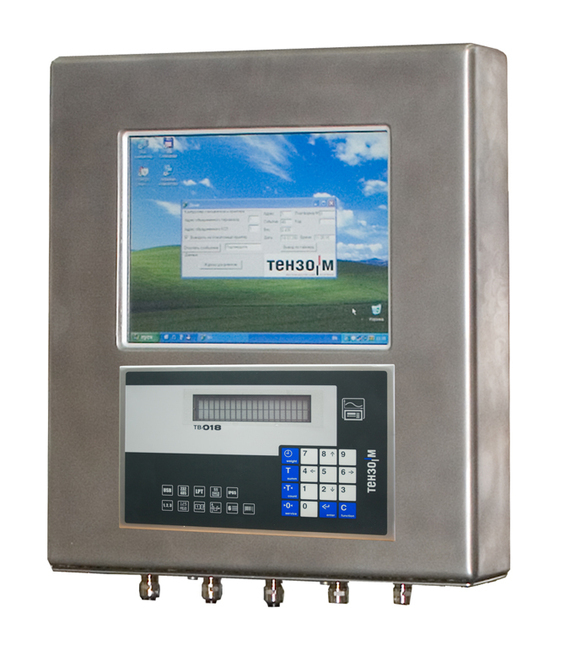 Рис.3. Информационно-весовой терминал ТП-022 с терминалов ТВ-018 и промышленным РС с экраном «touch-screen»