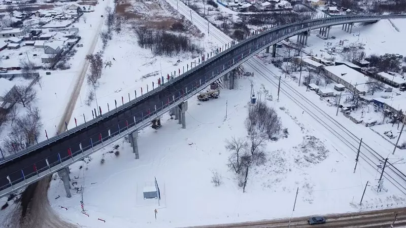 В Татищеве Саратовской области запустили новый путепровод над железной дорогой