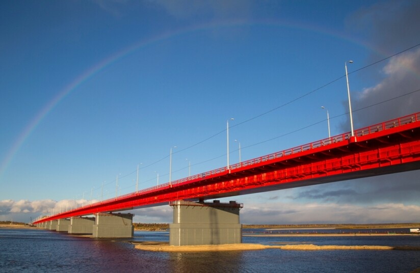 Мост "Победа" через Надым