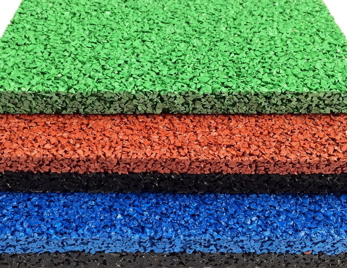 Резиновая плитка разных цветов