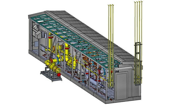 3D-модель газоприемной станции для ПРЭИ на Минской ТЭЦ-5