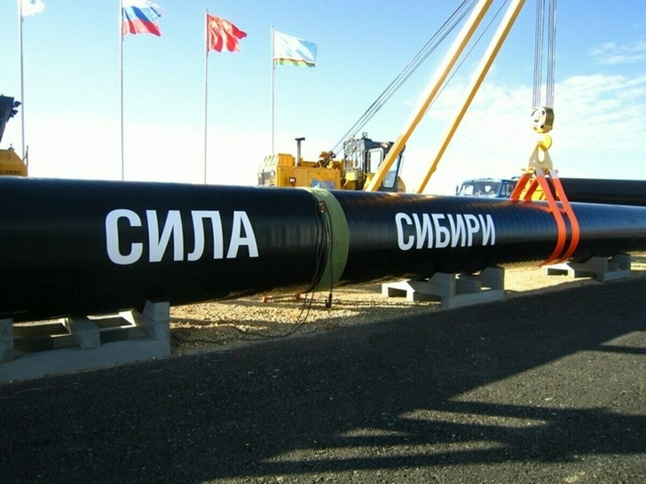 Газопровод "Сила Сибири", строящийся для экспорта газа в Китай