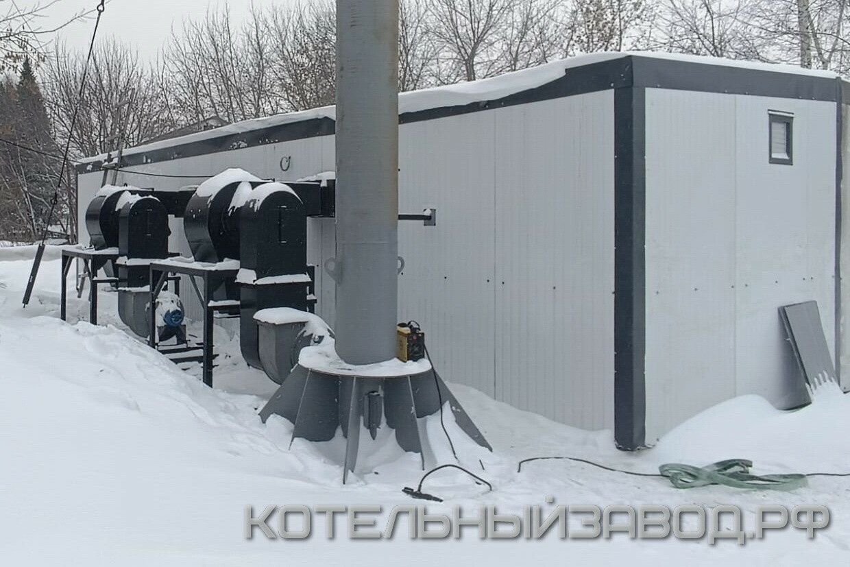 Модульная водогрейная котельная 0,9 МВт производства ГК "СПИКОМ"