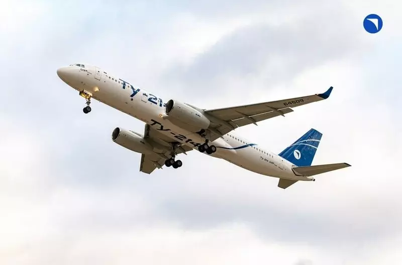 Туполев показал первый полет Ту 214 после замены всех импортных комплектующих