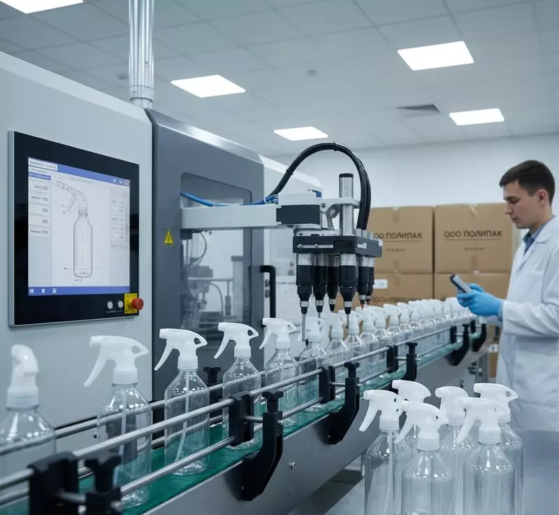 Картинка #1 для «Производство: Импортозамещение в действии ПЭТ флаконы с распылителями российского производства»