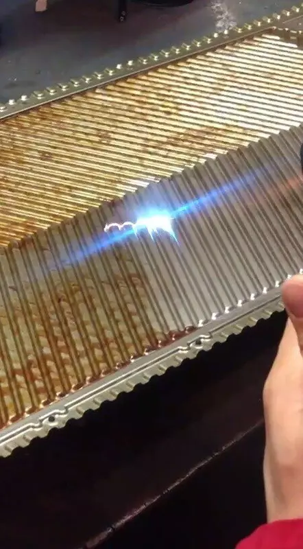 2 для «лазер: Очистка накопившегося загрязнения на теплообменнике промышленного предприятия»