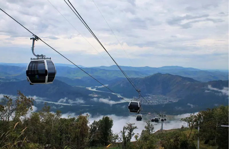 Алтай. Манжерок. Канатная дорога. Источник изображения www.snova-v-dorogu.ru