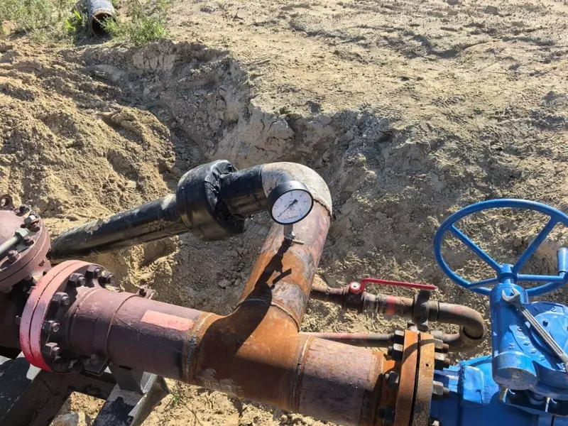 Подключение нефтепровода из ГПАТ к существующей нитке нефтесбора