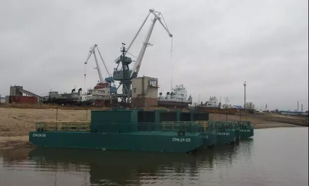 Завершено строительство серии из 13 ти плавучих причалов проекта ПБФ5056