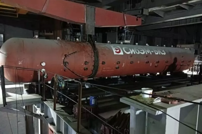 Фото №1 для поста «: Модернизация Северской ТЭЦ закончен монтаж барабана нового котла»