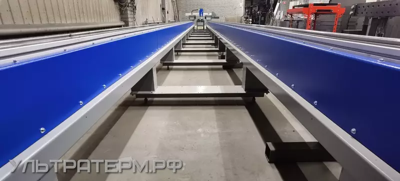 Станок для производства перфорированной балки ULTRABEAM-12000 позволяет обрабатывать балки длиной 12 м