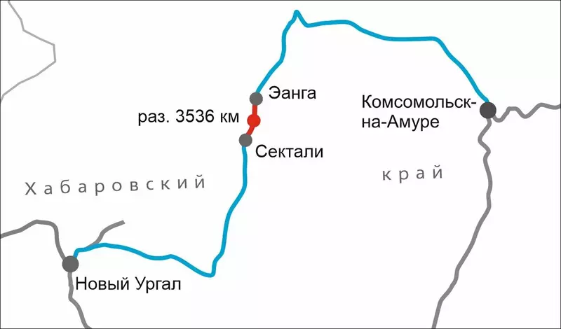 Открыто движение по новому разъезду 3536 км на перегоне Сектали Эанга в Хабаровском крае