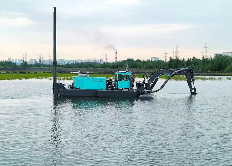 Земснаряд амфибия серии ЯРП 600 Лангуст сдан заказчику в Новосибирской области