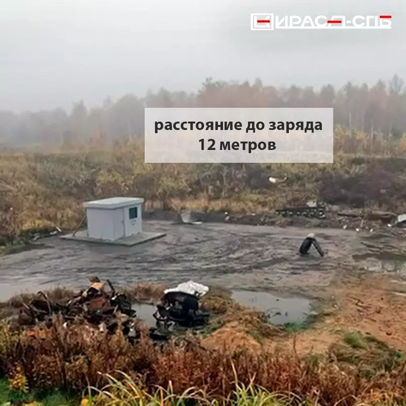 Взрыв 50 кг ТНТ с расстояния 12 метров