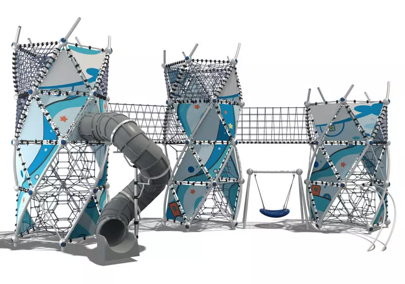 #2 для «детские площадки: Канатный комплекс ДНК Лира подходит для активных игр детей»