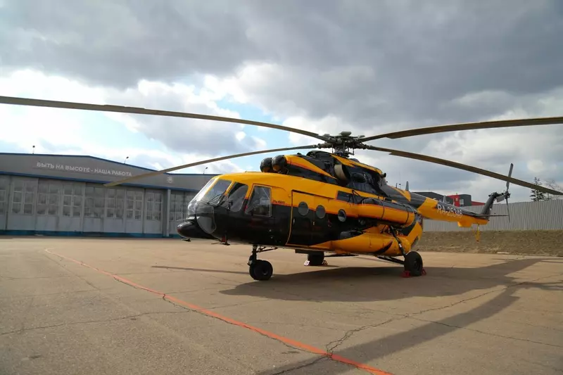 Вертолёты России поставили Ми 8АМТ Российской стекольной компании