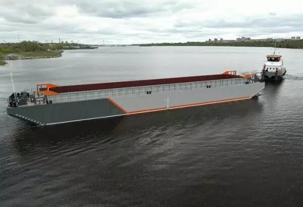 Череповецкий судостроительный завод построил очередную баржу проекта 4608
