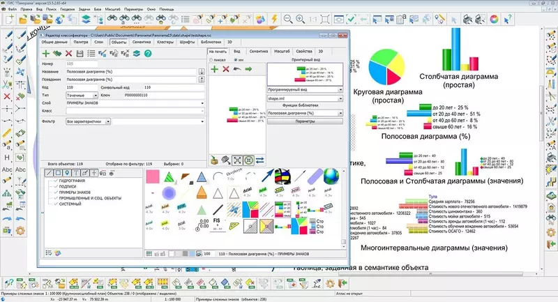 Изображение №4 для публикации «добавить: ГИС Панорама поддерживает новые категории объектов и атрибутов для создания специальных карт»