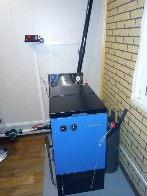 Отопление частного дома котлом Прометей