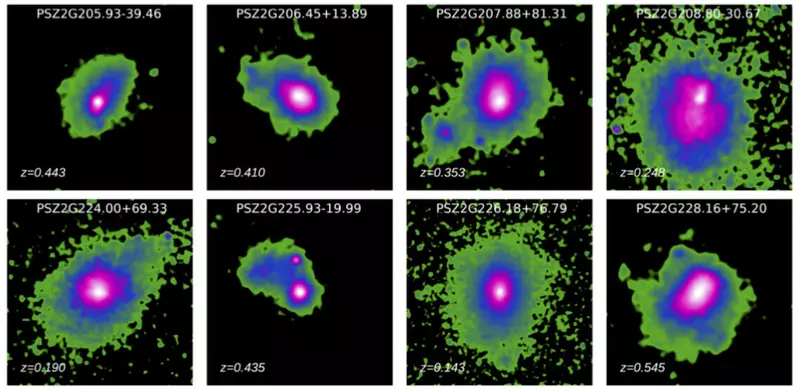 Примеры рентгеновских изображений индивидуальных скоплений из работы CHEX-MATE Collaboration 2021
