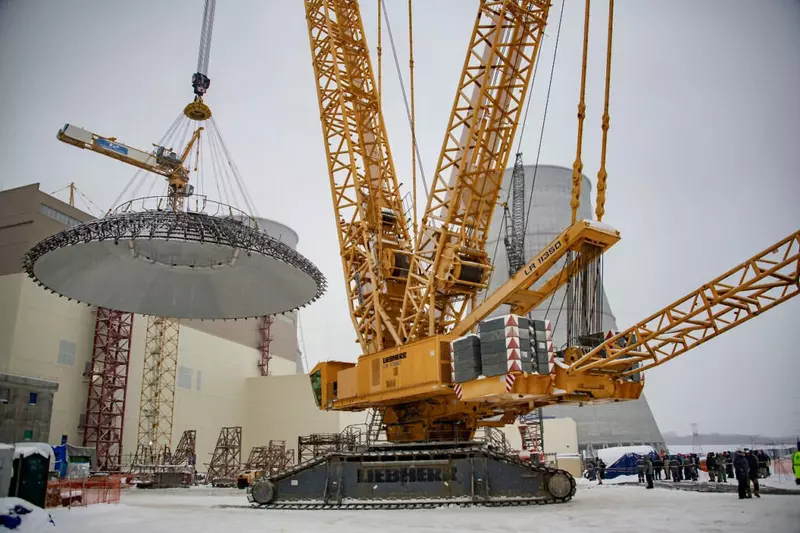 Фото №2 для новости «энергетика: Курская АЭС 2 завершены работы по установке в проектное положение купольной части НЗО»