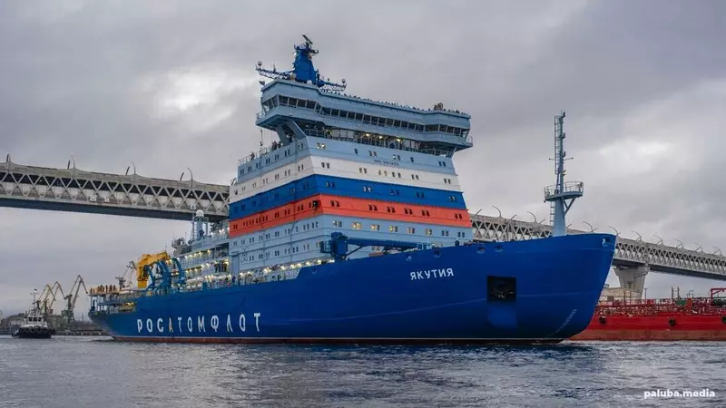 Атомный ледокол Якутия проекта 22220 вышел на ходовые испытания