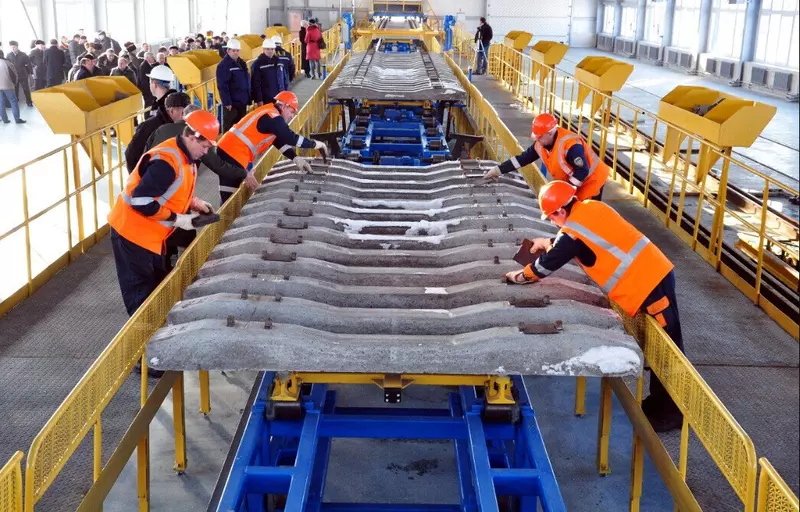 Открылась первая в России автоматизированная линия по сборке рельсошпальной решетки