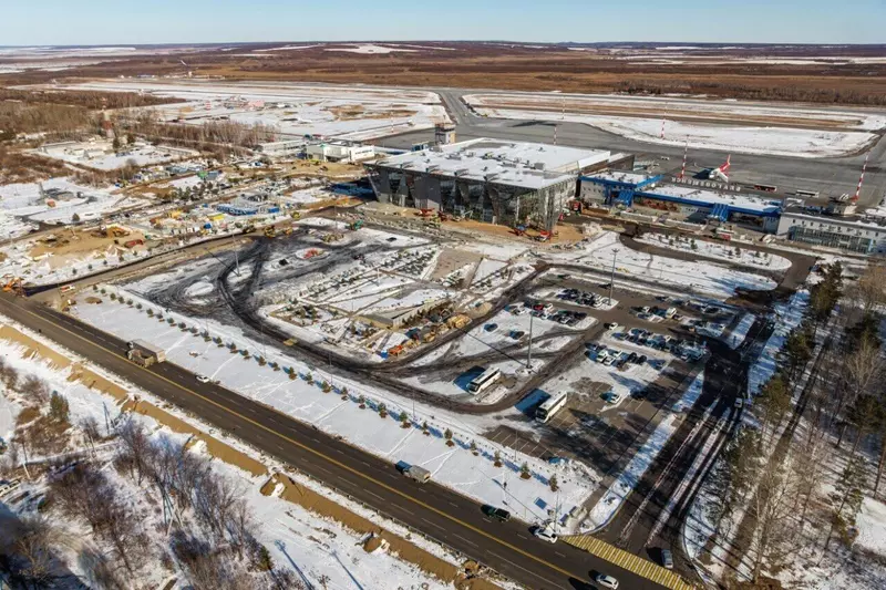 Картинка №2 для новости «строительство: Ход строительства нового терминала аэропорта Благовещенска»