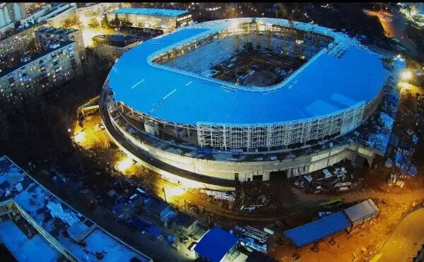 Ход строительства стадиона Торпедо им
