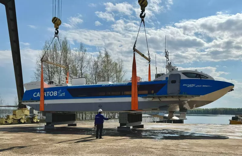 ЦКБ по СПК спустил на воду двадцатое судно на подводных крыльях Валдай 45Р