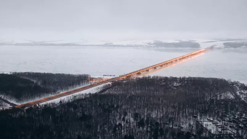 Мостовой переход через волгу на автодороге М-12 "Восток"