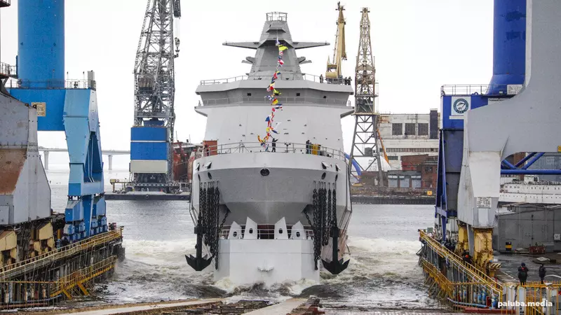 Адмиралтейские верфи спустили на воду патрульный корабль ледового класса Николай Зубов