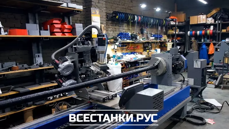 станок ULTRAPLAST SNSP-110-4 для нанесения стеклопластикового покрытия на металлические трубы