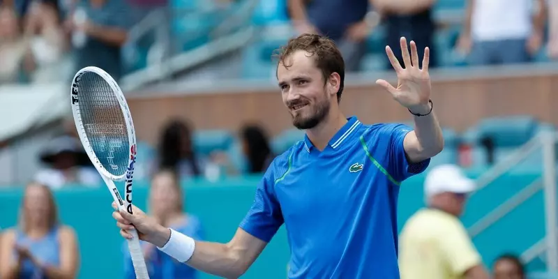 Даниил Медведев в финале теннисного турнира серии «Мастерс» в Майами (США)