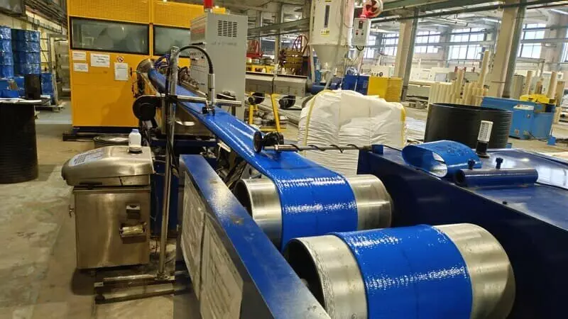 Производство поливного рукава ПОЛИФЛЭТ на Новомосковском заводе полимерных труб