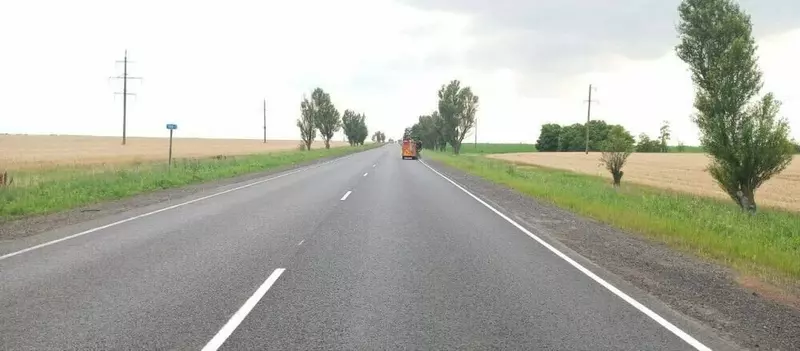 Завершен капремонт 79 км автомобильной дороги между Мелитополем и Бердянском в Запорожской области