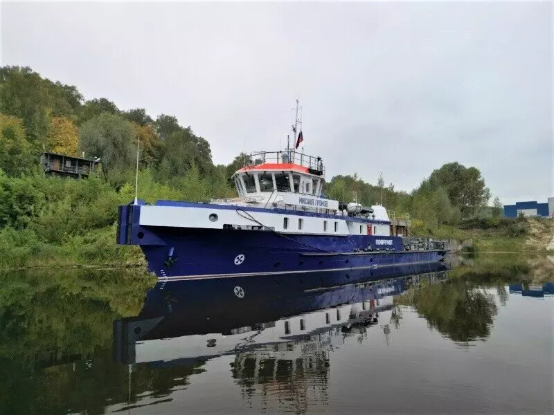 Иллюстрация 1 для «Судостроение и судоходство : В Нижегородской области сдано четвертое обстановочное судно проекта 3052 серии администраций РФ»
