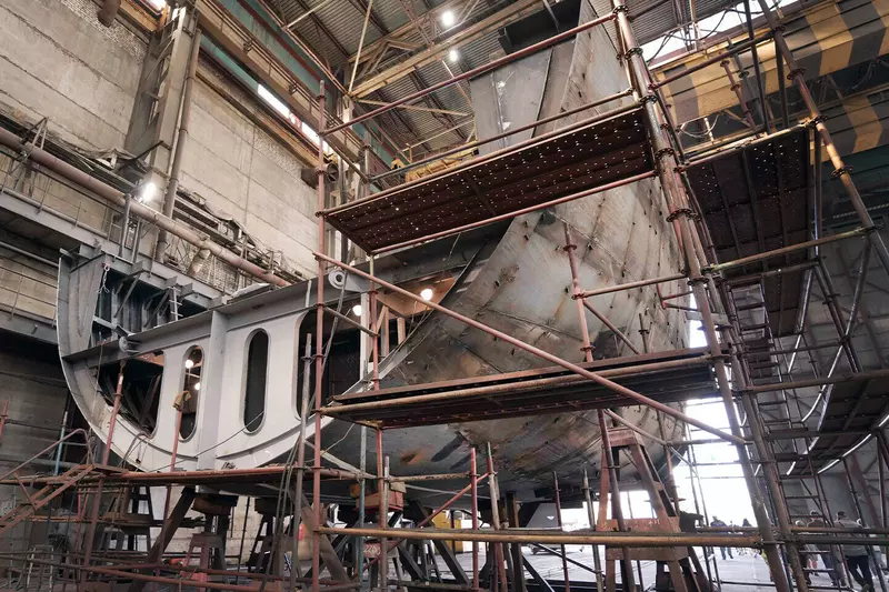 На Верфи братьев Нобель сформирован первый блок корпуса буксира Нарвская застава