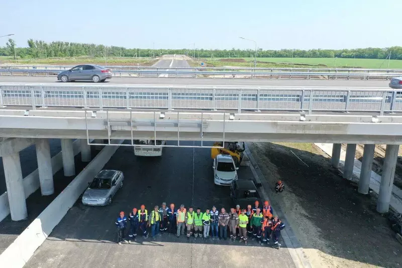 Запущено движение по новому путепроводу на обходе Тимашевска в Краснодарском крае